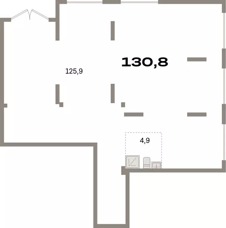 Помещение свободного назначения (130.8 м) - Фото 1