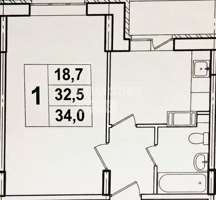 1-к кв. Московская область, Люберцы Зенино ЖК Самолет мкр, ул. ... - Фото 2