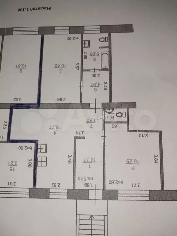 2-к. квартира, 73,7 м, 1/4 эт. - Фото 0
