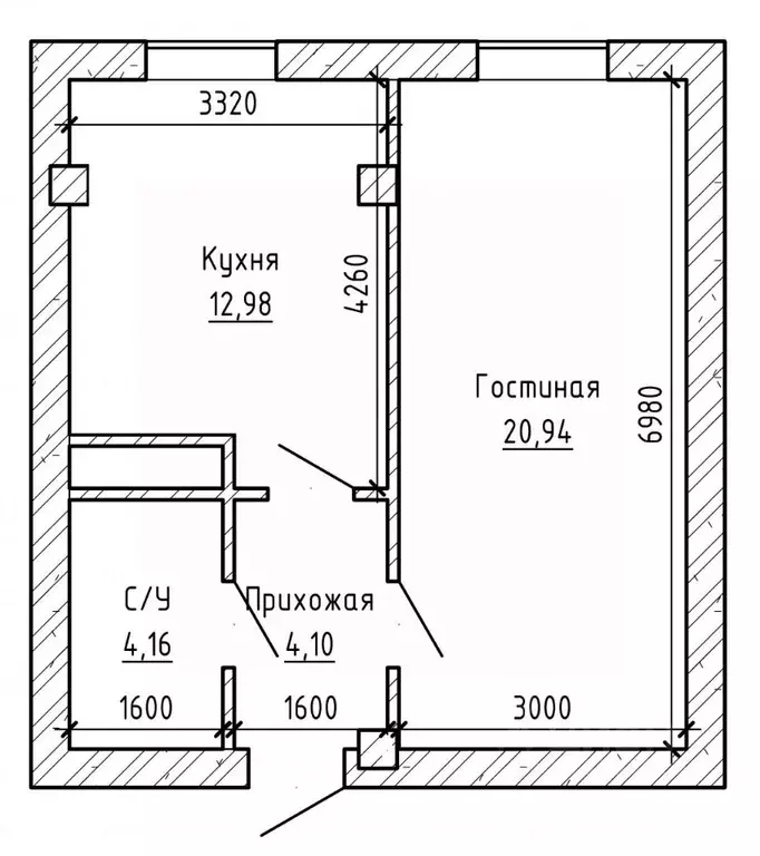 1-к кв. Кабардино-Балкария, Нальчик ул. Чернышевского (42.0 м) - Фото 2