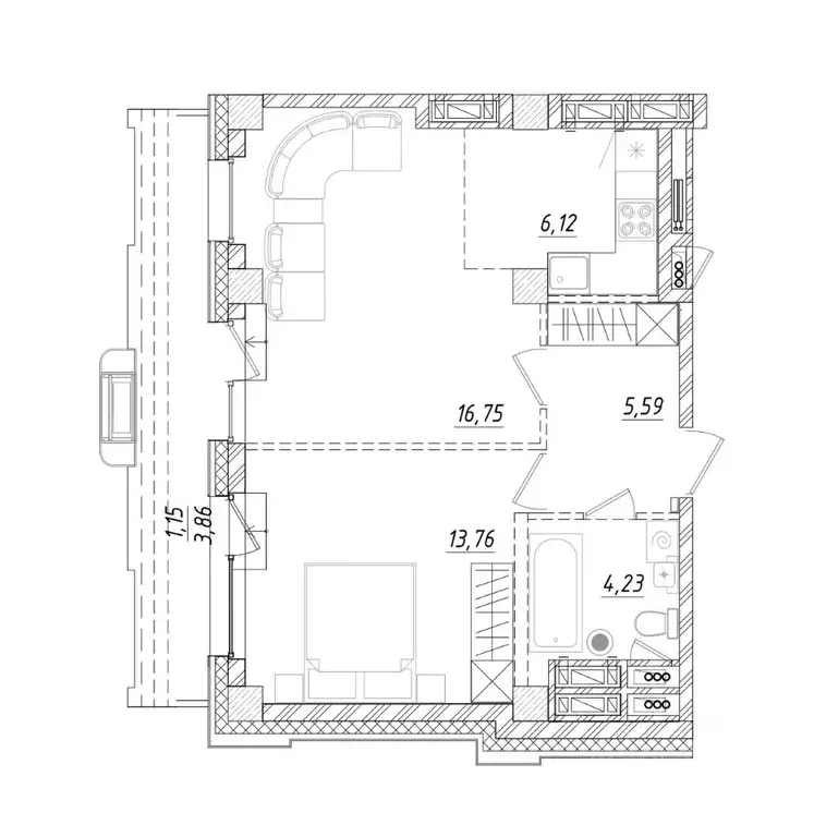 1-к кв. Приморский край, Владивосток ул. Достоевского (47.21 м) - Фото 1