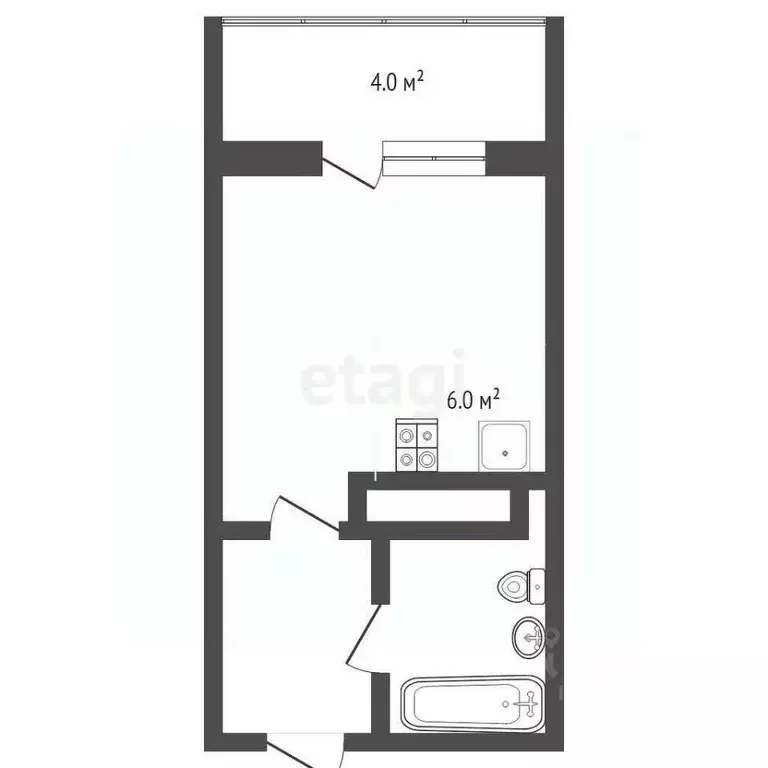 Студия Тюменская область, Тюмень ул. Александра Протозанова, 4 (25.0 ... - Фото 1
