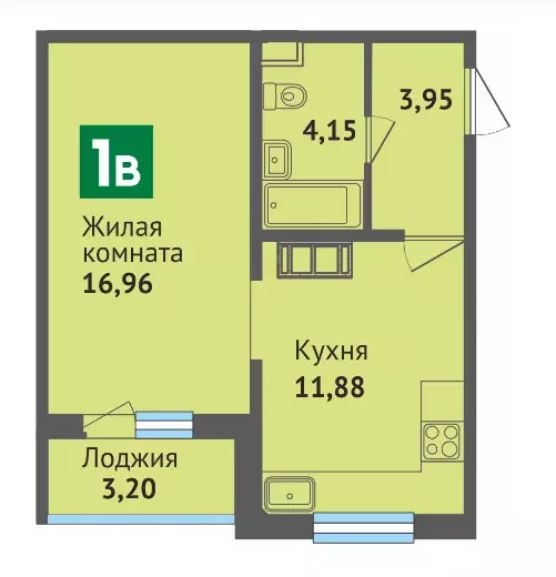 Продаётся 1-к квартира, 40.13 м - Фото 0