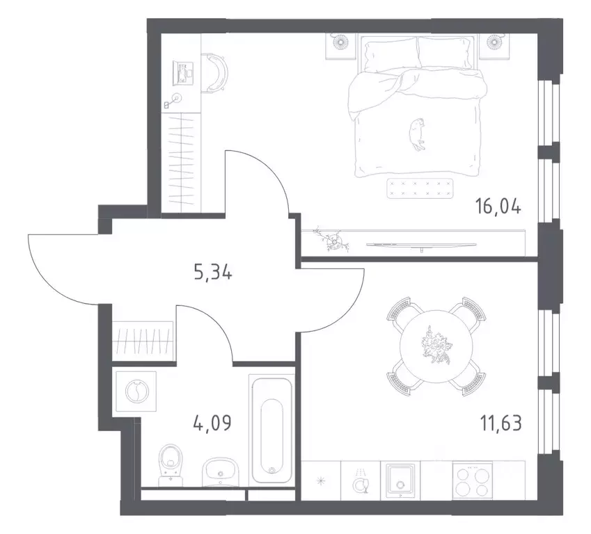 1-к кв. Московская область, Королев Юбилейный мкр, Космический Квартал ... - Фото 1