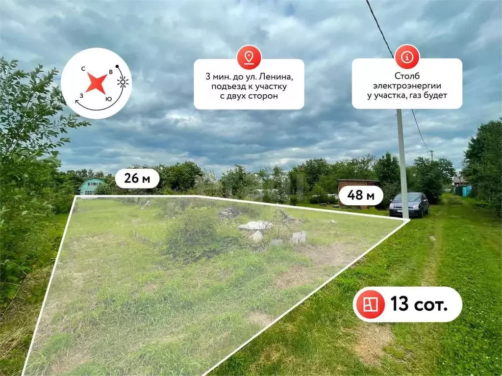 Участок в Костромская область, Кострома Мир садоводческое ... - Фото 1