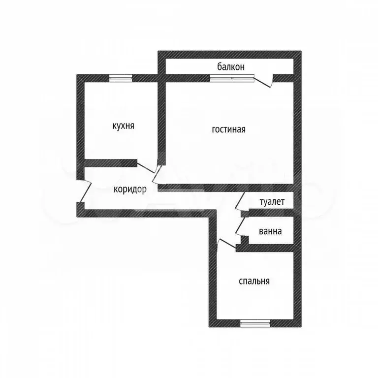 2-к. квартира, 51 м, 1/5 эт. - Фото 0
