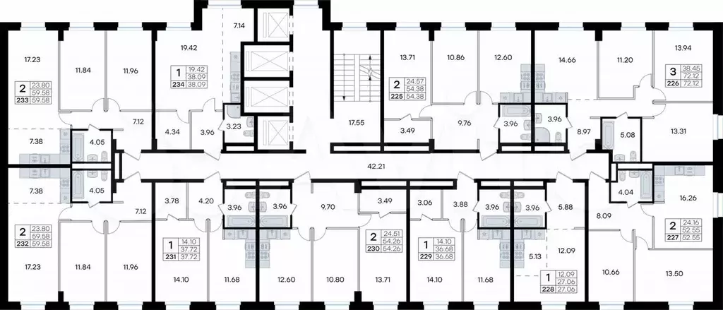 Квартира-студия, 38,1 м, 2/24 эт. - Фото 1