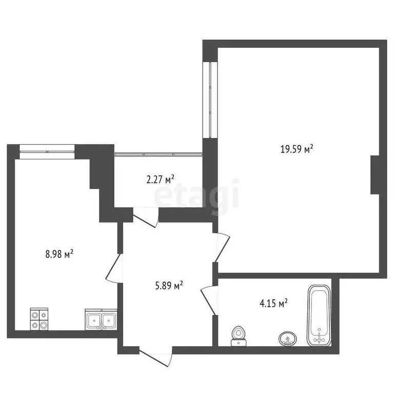1-комнатная квартира: Якутск, улица Строителей, 3 (39.75 м) - Фото 0