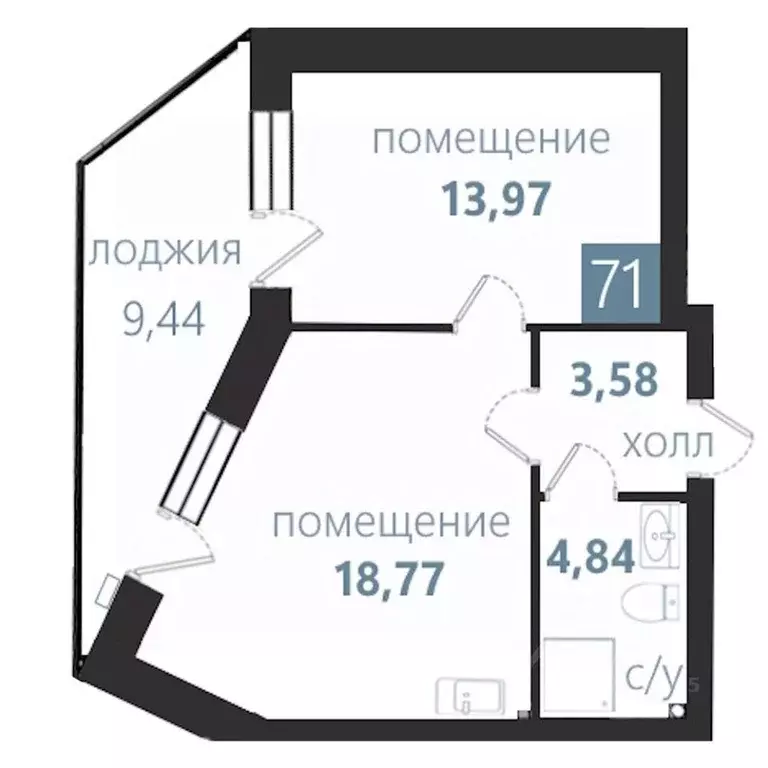 2-к кв. Калининградская область, Балтийск  (50.6 м) - Фото 0