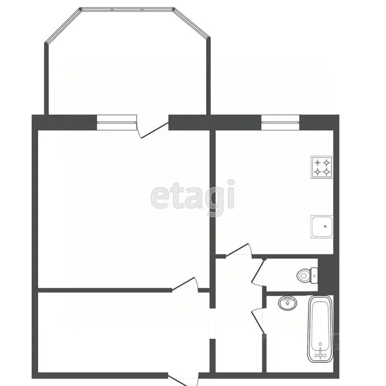 1-к кв. Красноярский край, Красноярск ул. 3 Августа, 22 (40.7 м) - Фото 2