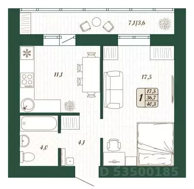 1-к кв. Самарская область, Волжский район, Смышляевка городское ... - Фото 1