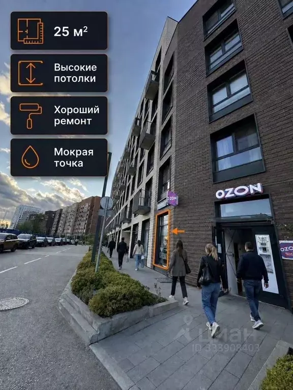 Помещение свободного назначения в Москва Измайловский проезд, 5А (25 ... - Фото 1