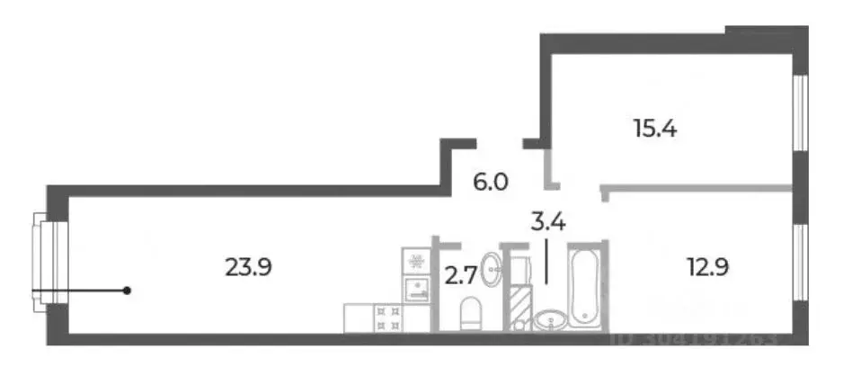 2-к кв. Санкт-Петербург Петровский просп., 11к3 (64.0 м) - Фото 0