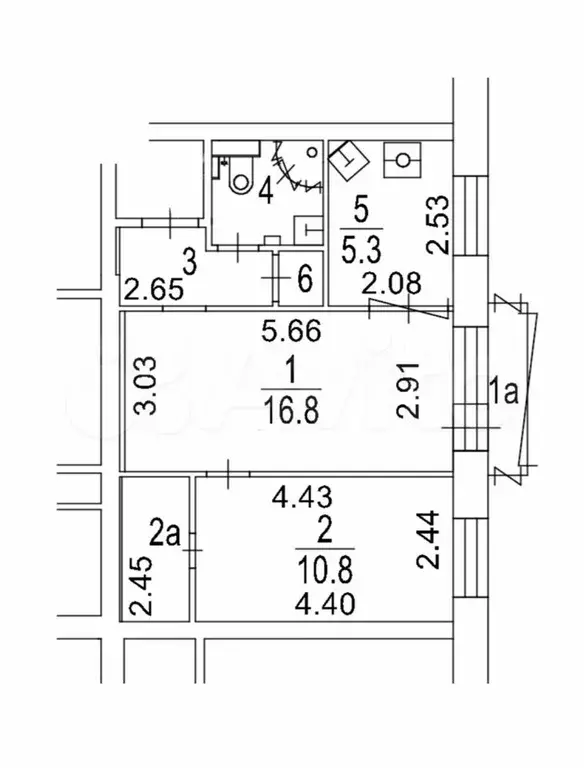 2-к. квартира, 41,9 м, 6/9 эт. - Фото 0