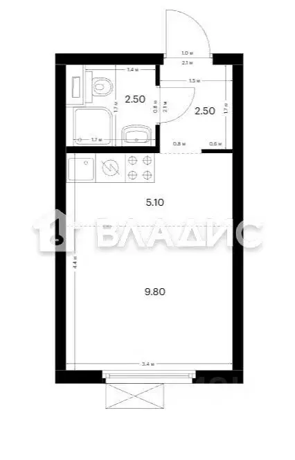Квартира-студия: Москва, Дорожная улица, 46к3 (19.9 м) - Фото 0