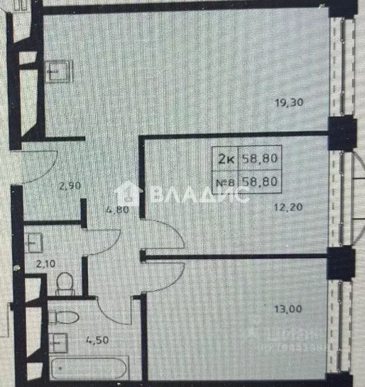 3-к кв. Москва Новоданиловская наб., 8к1 (60.0 м) - Фото 2