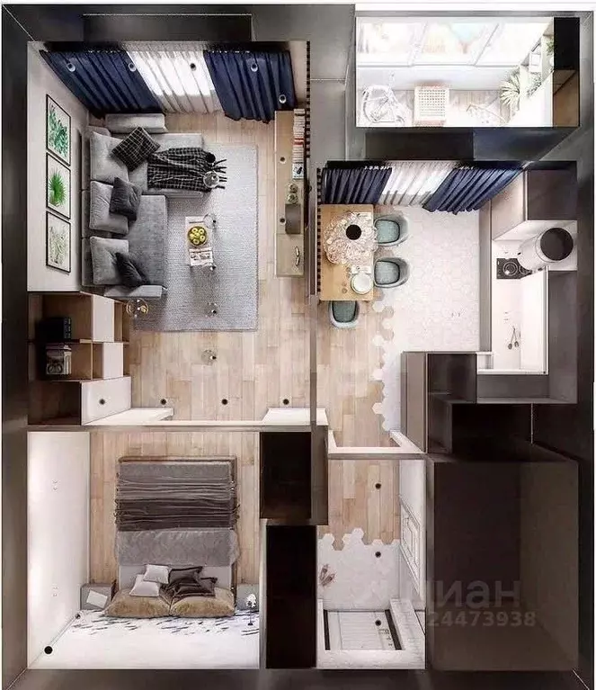 1-к кв. Марий Эл, Йошкар-Ола ул. Рябинина, 35 (44.19 м) - Фото 2