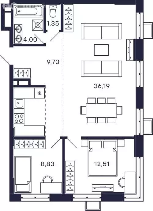 2-комнатная квартира: Красногорск, микрорайон Павшино, ЖК Тетрис, к7 ... - Фото 1