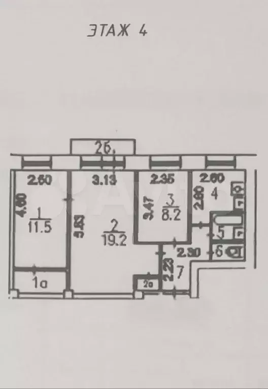 3-к. квартира, 56,1 м, 4/9 эт. - Фото 0