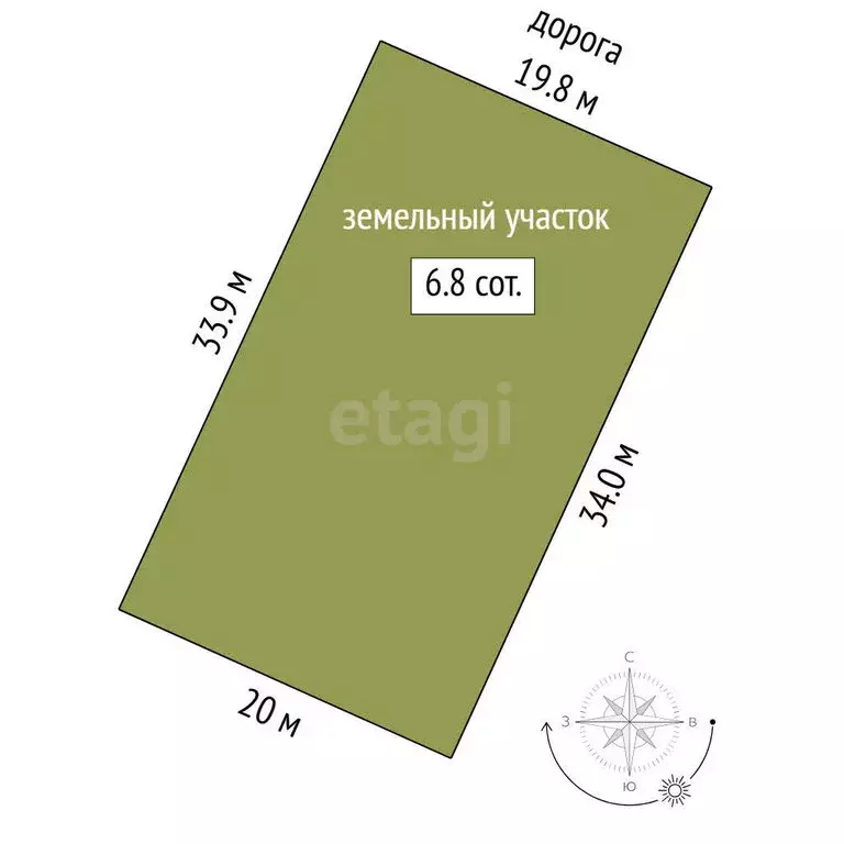 Участок в Тюмень, территория СОСН Колос-2 (6.7 м) - Фото 1