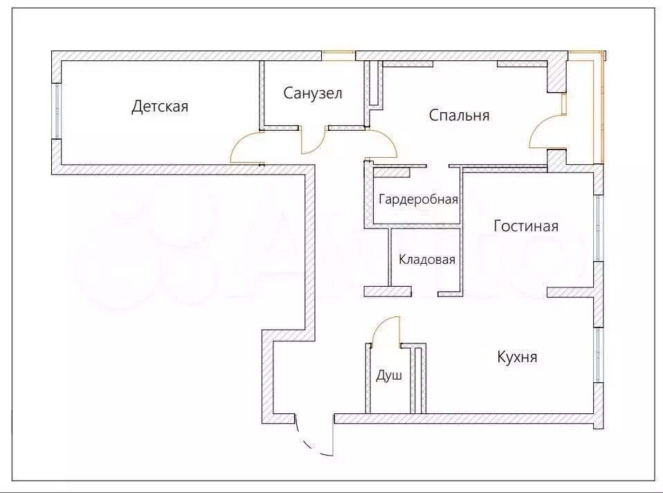 3-к. квартира, 79,6 м, 9/17 эт. - Фото 0