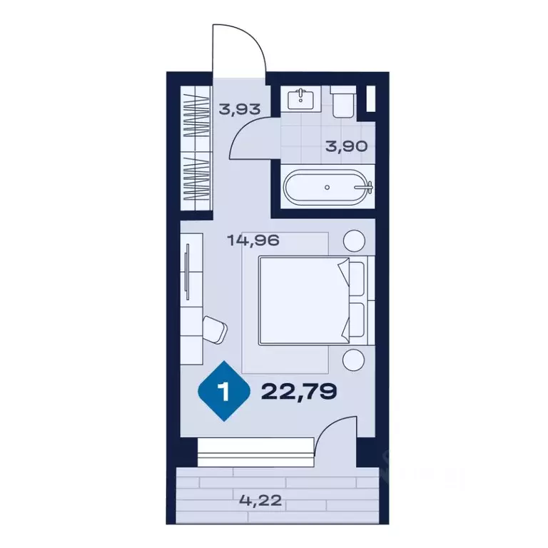 1-к кв. Свердловская область, Сысерть апарт-отель Панорама тер.,  ... - Фото 1