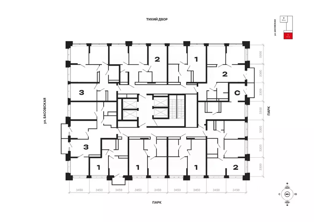 Студия Москва Басовская ул., 16С3 (35.8 м) - Фото 1