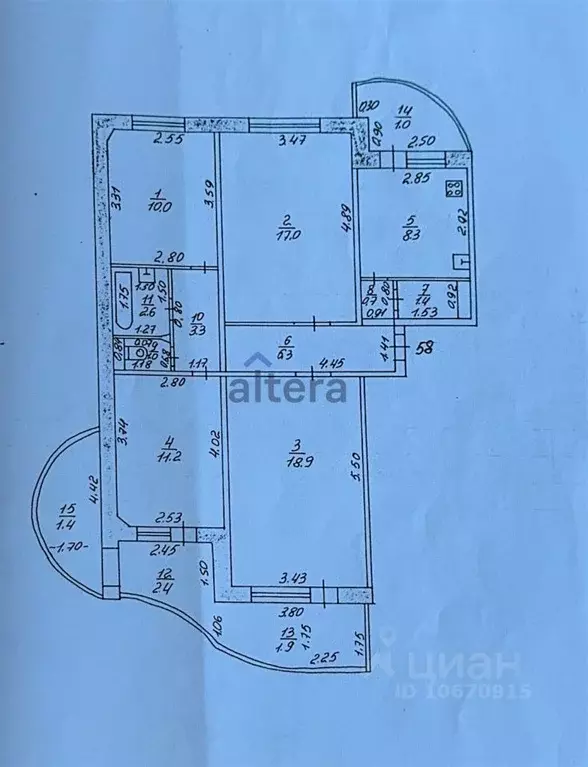 4-к кв. Татарстан, Казань ул. Джаудата Файзи, 10 (87.4 м) - Фото 1