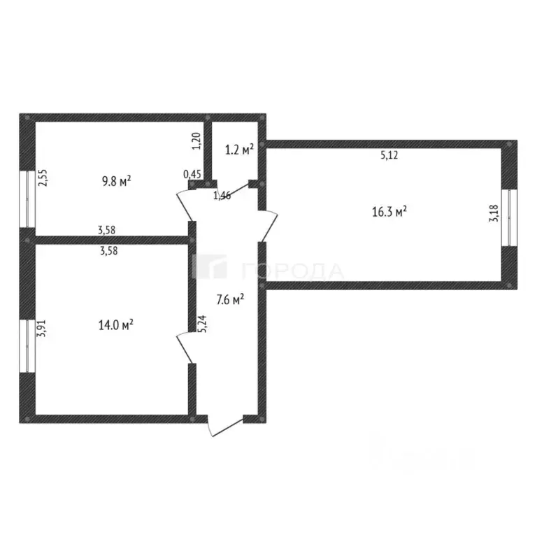 2-к кв. Алтайский край, Барнаул Телефонная ул., 38/115 (48.9 м) - Фото 2
