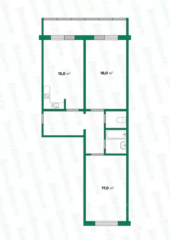 3-к кв. Кировская область, Киров ул. Азина, 17 (70.0 м) - Фото 0