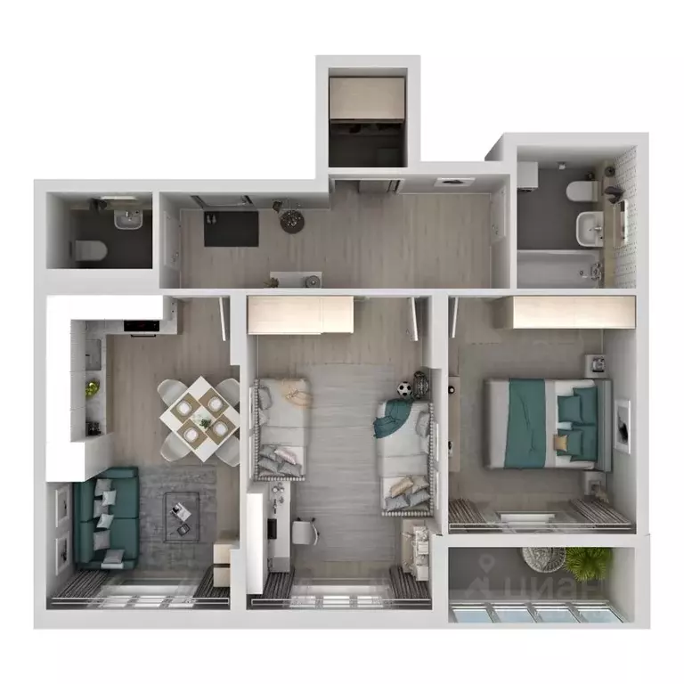 2-к кв. Самарская область, Самара Южное ш., 13 (58.0 м) - Фото 0