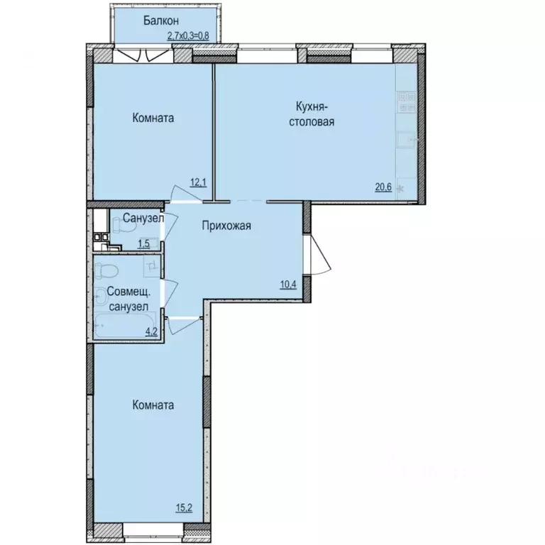 3-к кв. Удмуртия, Ижевск ул. Васнецова, 4 (64.0 м) - Фото 2