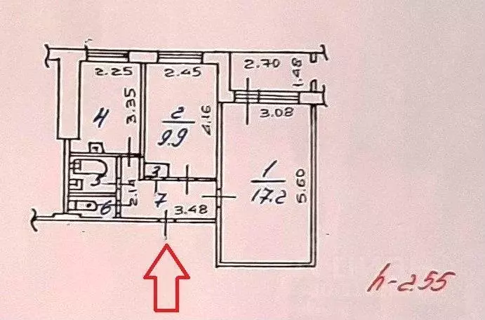 2-к кв. Кемеровская область, Новокузнецк ул. Новоселов, 12 (45.0 м) - Фото 0