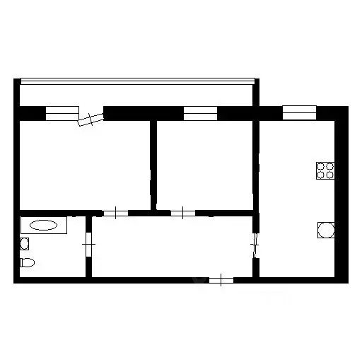 2-к кв. Татарстан, Казань ул. Юлиуса Фучика, 58б (64.0 м) - Фото 1
