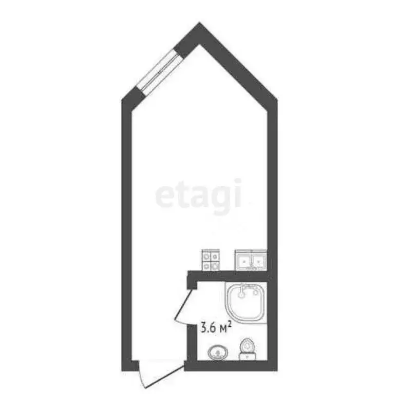 Квартира-студия: Севастополь, улица Челнокова, 19Ак3 (22.8 м) - Фото 0