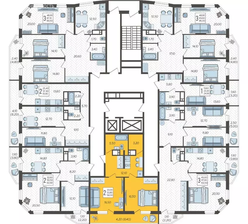 2-комнатная квартира: Краснодар, жилой комплекс Зеленодар, улица ... - Фото 2