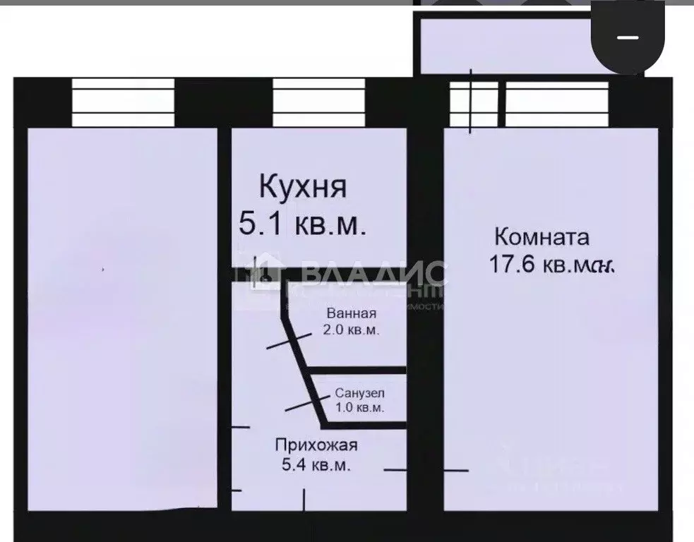 2-к кв. Владимирская область, Ковров ул. Фрунзе, 4 (45.0 м) - Фото 1