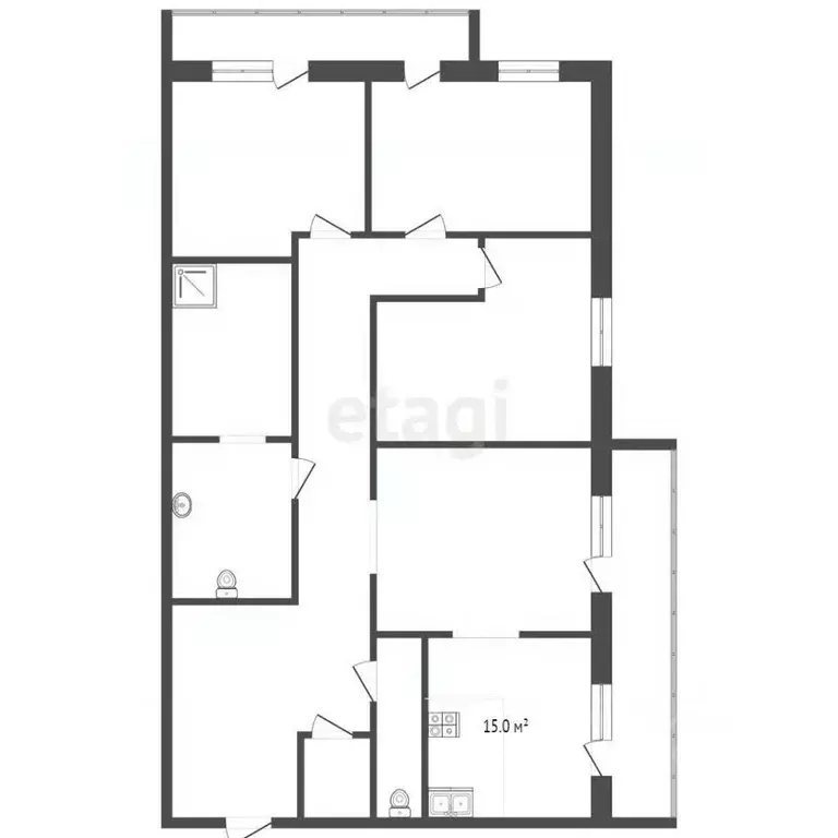 4-к кв. Забайкальский край, Чита ул. Нечаева, 17В (124.3 м) - Фото 1