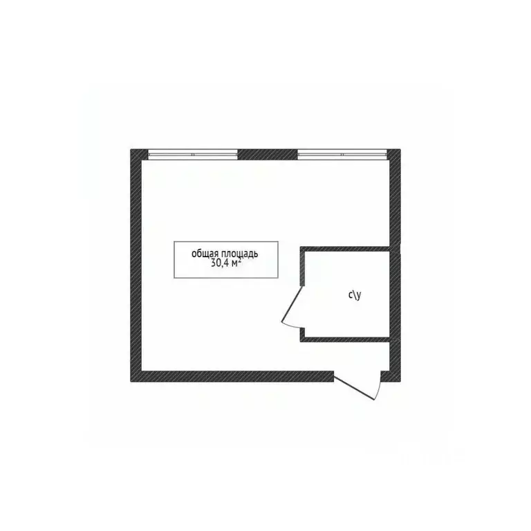 Студия Брянская область, Сельцо проезд Горького, 13А (30.4 м) - Фото 2
