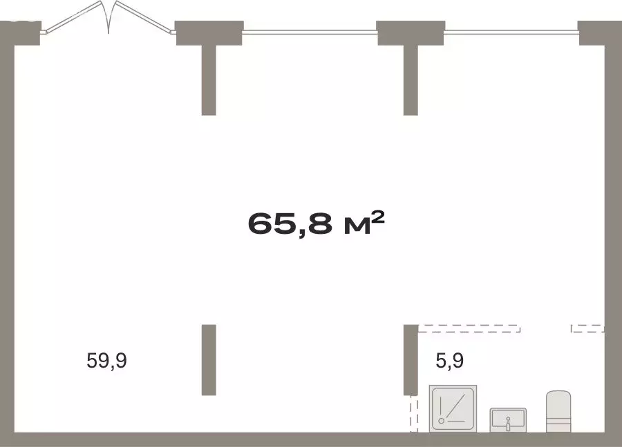 Торговая площадь (65.81 м) - Фото 0