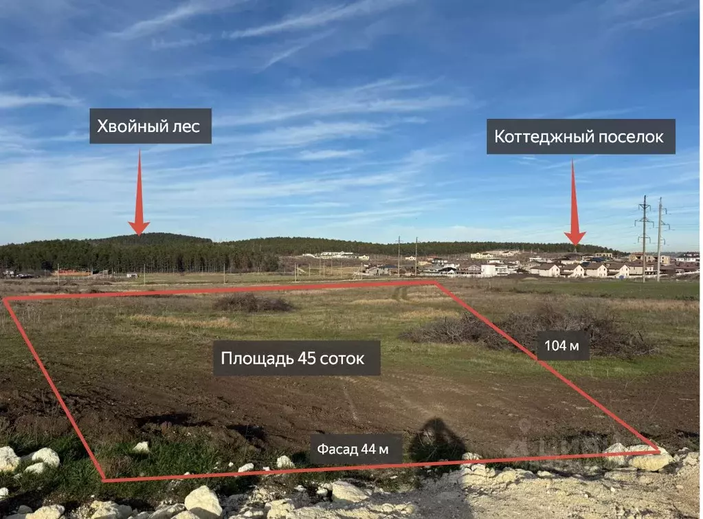 Участок в Крым, Симферопольский район, Трудовское с/пос, с. ... - Фото 2