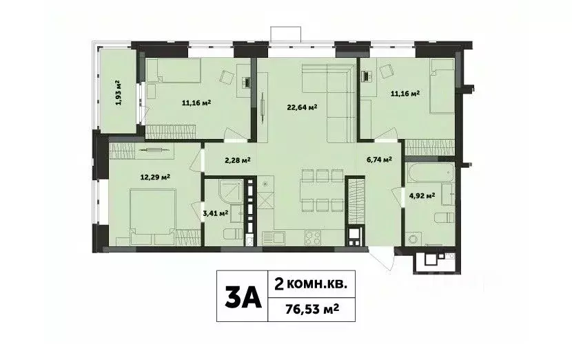 3-к кв. Удмуртия, Ижевск ул. Академика Павлова (76.53 м) - Фото 0