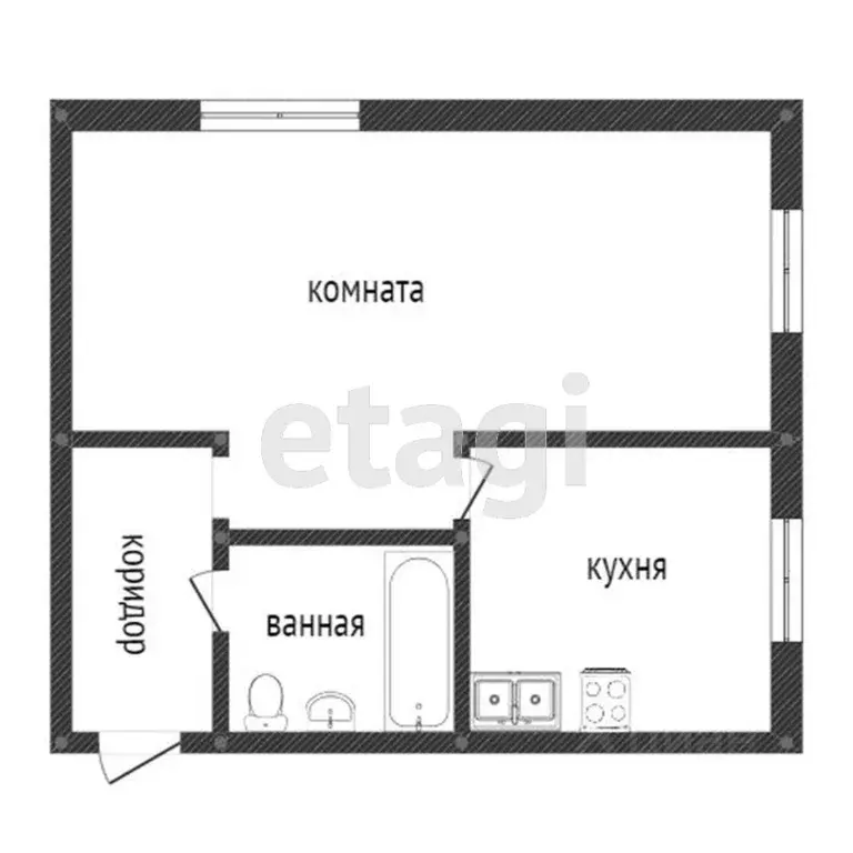 1-к кв. Свердловская область, Нижний Тагил ул. Коминтерна, 39 (30.3 м) - Фото 1