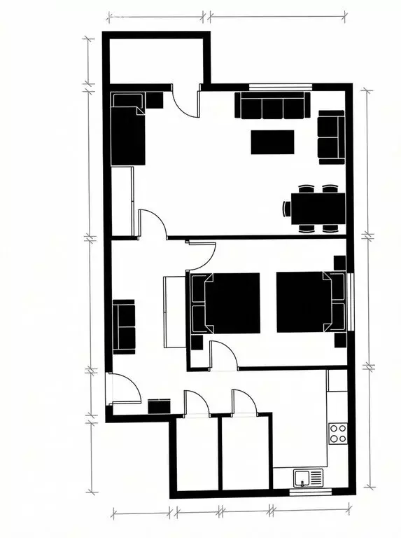 2-комнатная квартира: Архангельск, Ленинградский проспект, 21к3 (46.2 ... - Фото 1