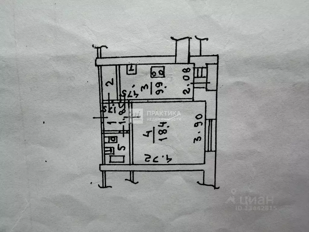 1-к кв. Липецкая область, Липецк Депутатская ул., 80 (36.5 м) - Фото 2