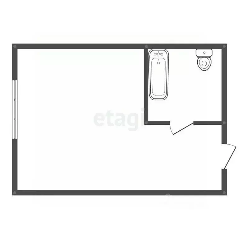 Студия Амурская область, Белогорск 9 Мая ул., 159А (27.8 м) - Фото 1