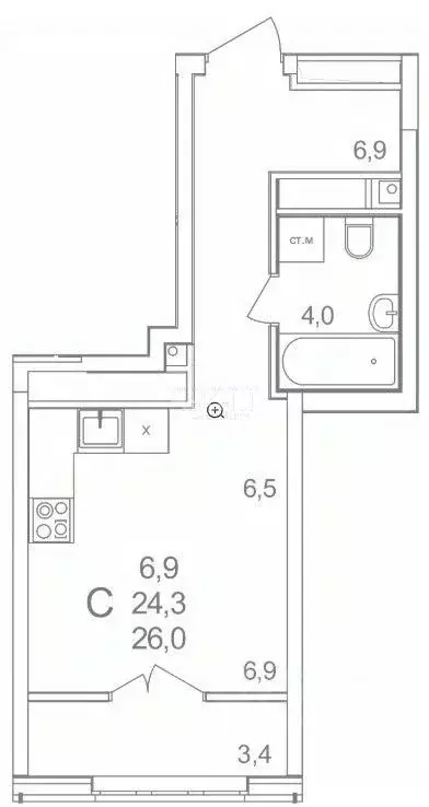 1-к кв. Нижегородская область, Нижний Новгород д. Анкудиновка, КМ ... - Фото 1