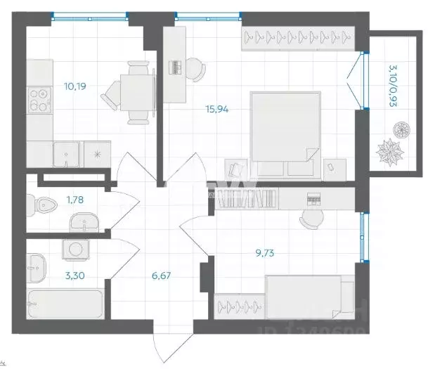 2-к кв. Челябинская область, Челябинский городской округ, пос. ... - Фото 2