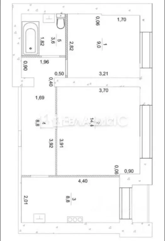 2-к кв. Нижегородская область, Нижний Новгород Северный жилрайон, ул. ... - Фото 2