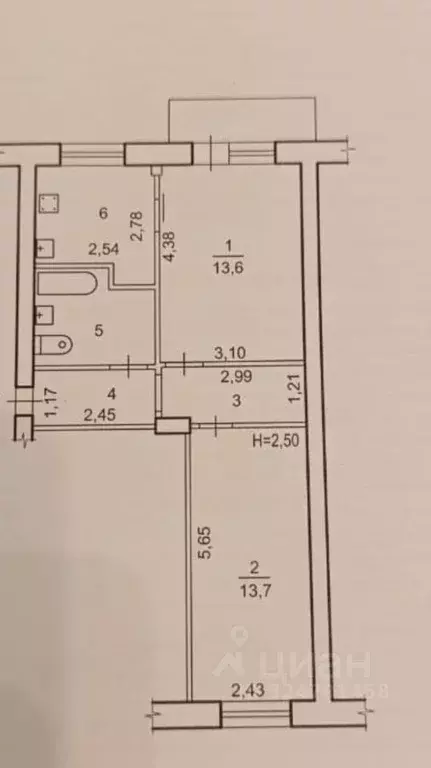 2-к кв. Волгоградская область, Волгоград Льговская ул., 8 (44.2 м) - Фото 1
